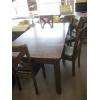 Image 1 : HEAVY SOLID WOOD DINING TABLE W/4 CHAIRS & LEAF