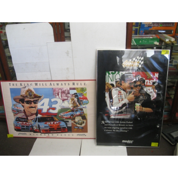 2 RACING FRAMED POSTERS - DALE EARNHARDT & RICHARD PETTY