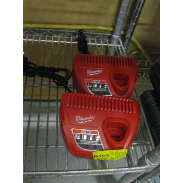 2 MILWAUKEE BATTERY CHARGERS