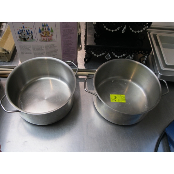 2 STAINLESS STEEL POTS