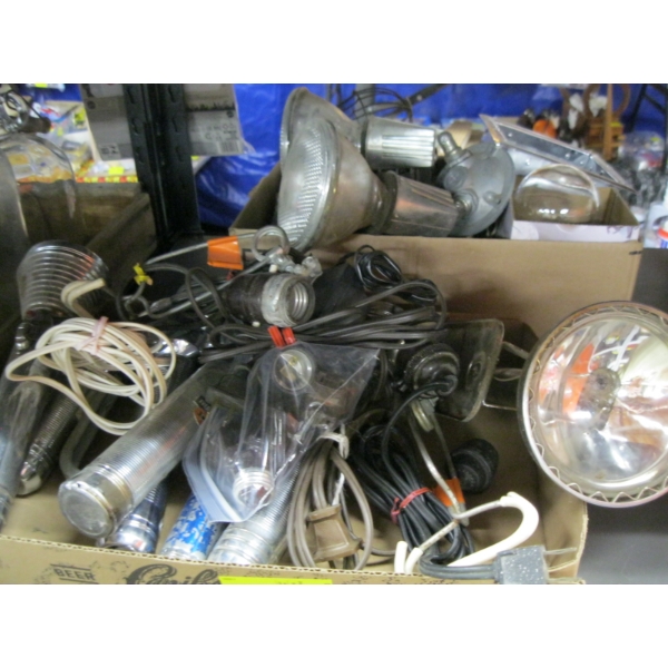 ASST. FLASHLIGHTS, ELECTRICAL PLUGS, ETC.