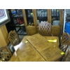 Image 1 : DINING TABLE W/6 UPHOLSTERED CHAIRS