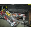 Image 1 : GREY TOOLBOX W/MISC. CONTENTS