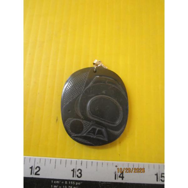 ARGILLITE PENDANT, 2 SIDED