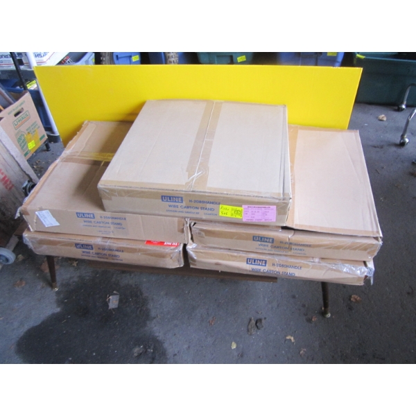 5 ULINE WIRE CARTON STAND DIVIDER & HANDLE KITS
