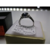 Image 5 : LADIES .925 SILVER RING W/BLUE STONE, SZ 6 1/2
