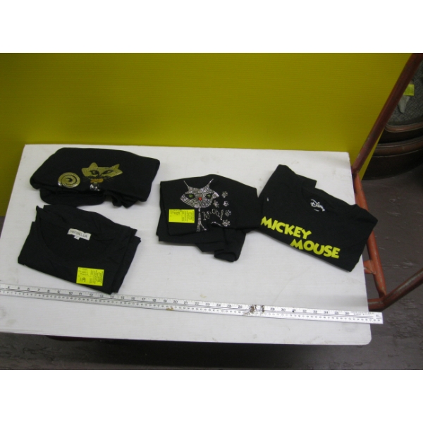 MICKEY MOUSE SHIRTS (4) - 2 SZ L, 1 SZ 4 & 1 SZ ?