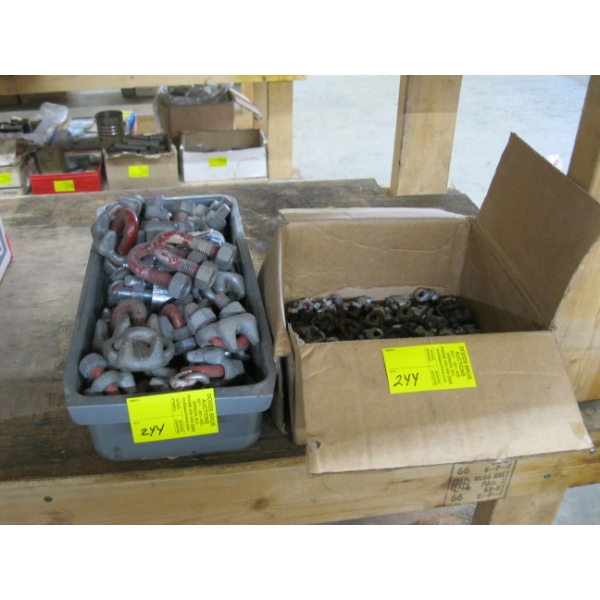 2 CONTAINERS OF CABLE CLAMPS