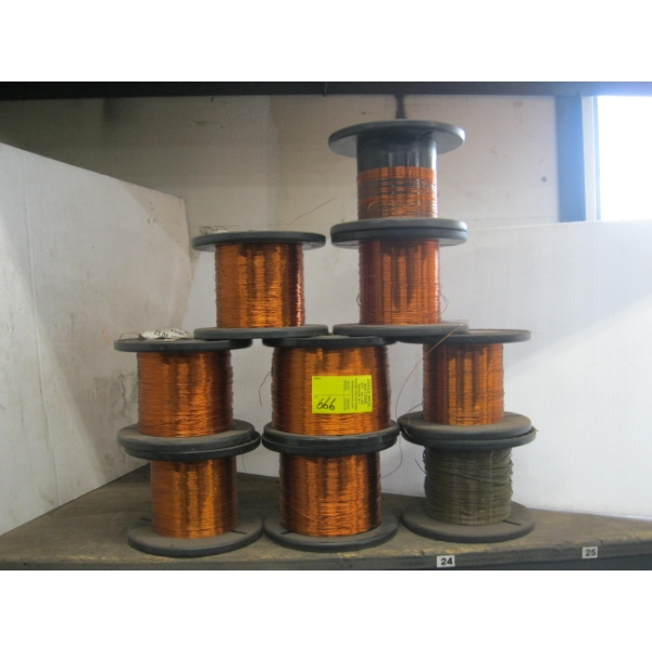 9 SPOOLS OF COPPER WIRE