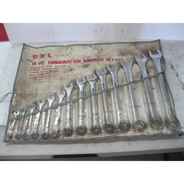 14 PIECE COMBINATION WRENCH SET - SAE