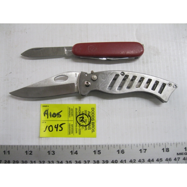 FOLDING KNIFE & A VICTORIA KNOX SWISS ARMY KNIFE