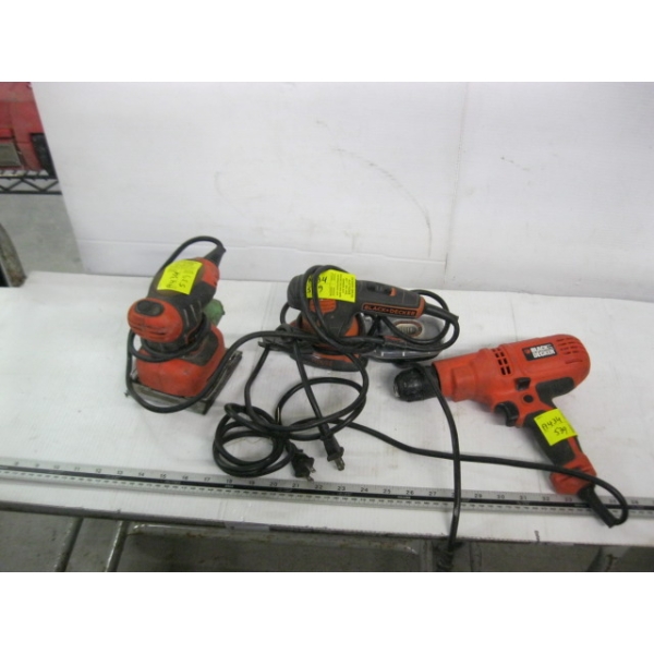 BLACK & DECKER CORDED TOOLS - DRILL & SANDERS
