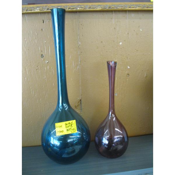 2 ARTHUR PERCY GLASS VASES
