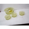 Image 1 : VASELINE GLASS LG. BOWL W/3 SMALLER DESSERT BOWLS (FLUORESCENT)