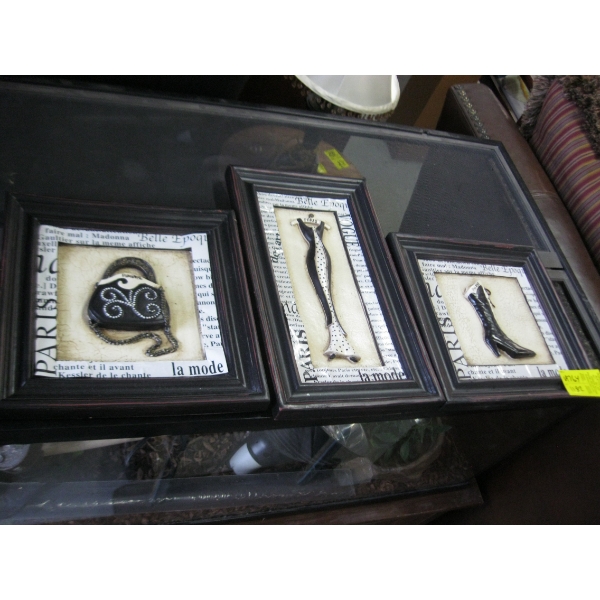 3 PIECE FRAMED PICTURE SET