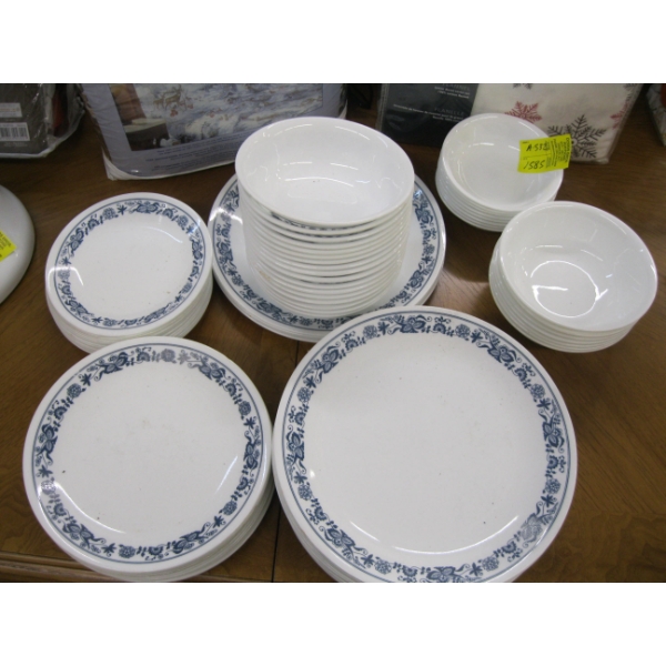 CORRELL BLUE & WHITE DISHES