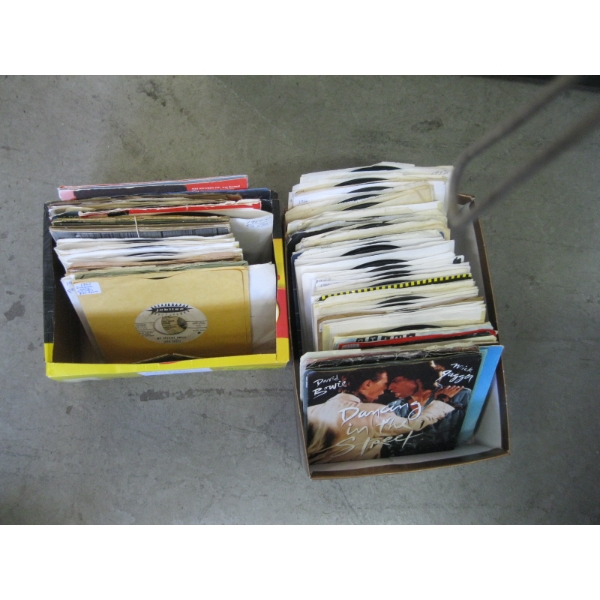 2 BOXES ASST. 45RPM RECORDS