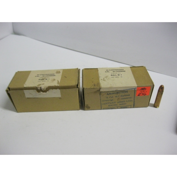 .30 CARBINE 7.62X33MM BALL M 1|2X50 CARTRIDGES