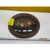 Image 3 : MOOSE HAIR TUFTING OVAL PICTURE & A VINTAGE TIN CAN CLOCK