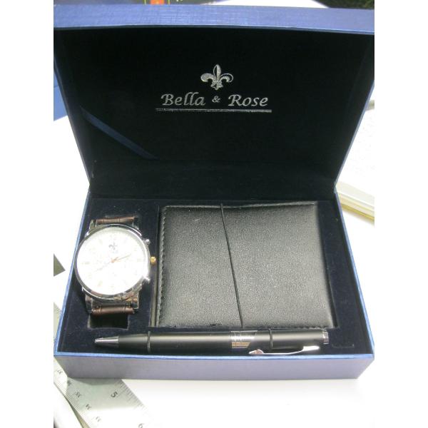 BELLA & ROSE WATCH, WALLET & PEN SET - NEW