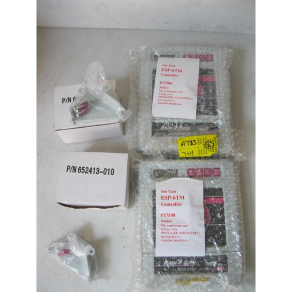 2 ESP-6TM RAINBIRD CONTROLLERS W/POWER SUPPLY & BRACKETS