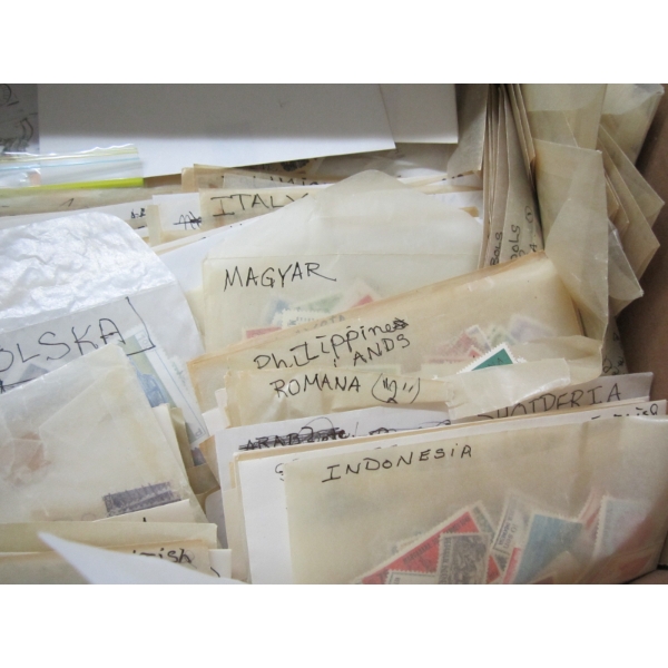 BOX OF STAMPS