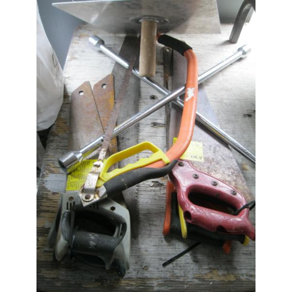 MISC. HANDSAWS, STAR WHEEL WRENCH, ETC.
