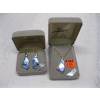 Image 1 : GLACIER PEARL NECKLACE & EARRING SET - GOLD PLATED
