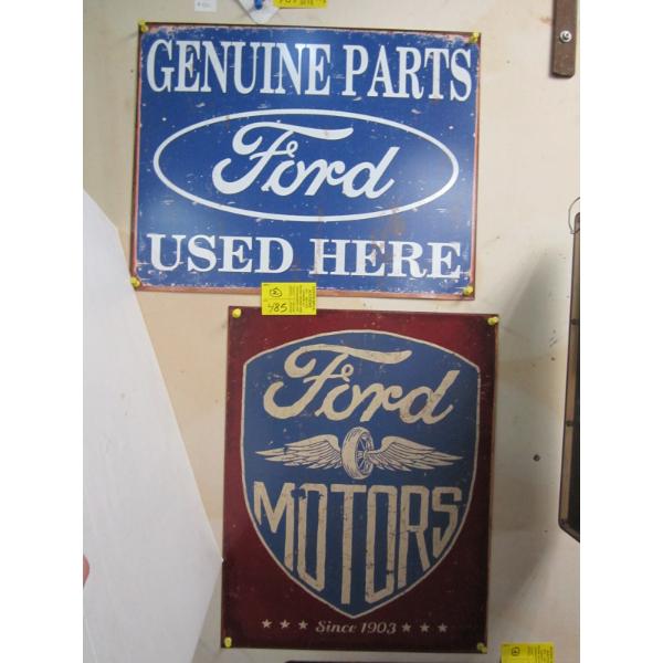2 FORD METAL SIGNS