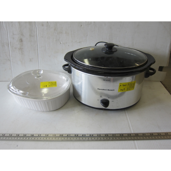 HAMILTON BEACH CROCKPOT & BAKING DISH W/LID