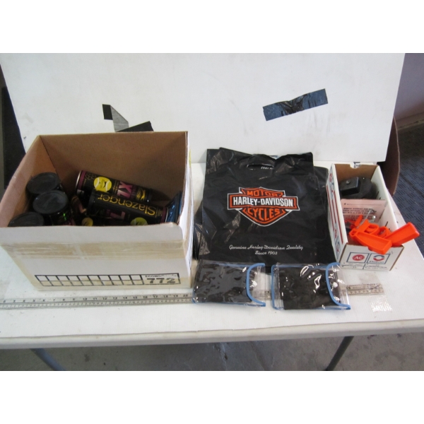 MISC. TENNIS BALLS, SPRAY PAINT, GUN HANDLES, ETC.