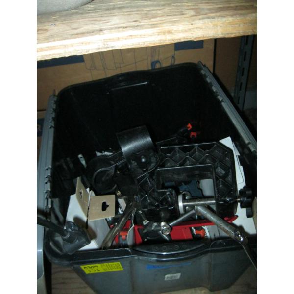 LG. BIN OF ASST. CLAMPS, ETC.