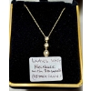 Image 1 : LADIES 10KT NECKLACE W/3 DIAMONDS, 18" CHAIN