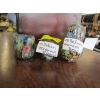 Image 2 : 3 MILLEFIORI MURANO GLASS ITEMS - PEAR, MUSHROOM & SMALL CANDLEHOLDER