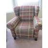 Image 2 : LG. UPHOLSTERED WINGBACK CHAIR