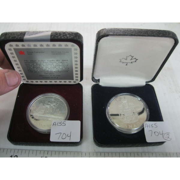 2 CDN 50% SILVER $1 COINS