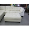 Image 2 : LG. WHITE 2 PIECE SECTIONAL SOFA - SOME DAMAGE ON 1 PIECE - & MATCHING LG. FOOTSTOOL