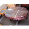 Image 4 : HEAVILY CARVED ASIAN LOOK GLASS TOP COFFEE TABLE