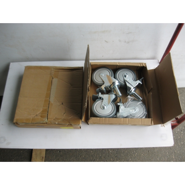 2 BOXES OF ULINE WIRE SHELVING CASTORS