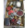 Image 2 : 2 BOXES OF VINTAGE LIGHTS, MIRROR, HORN, AUTOMOTIVE PIECES