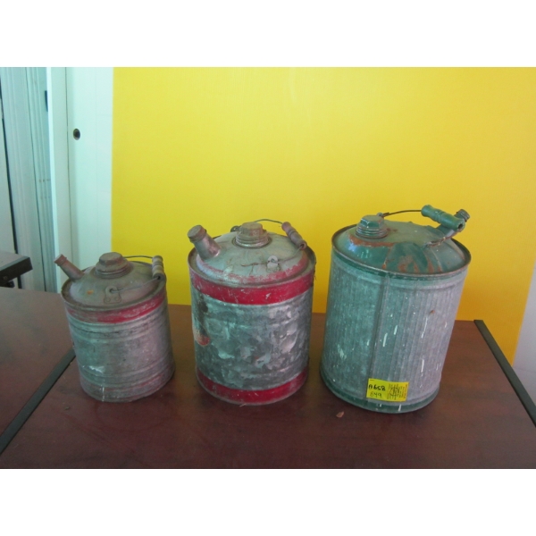 3 - VINTAGE FUEL CANS