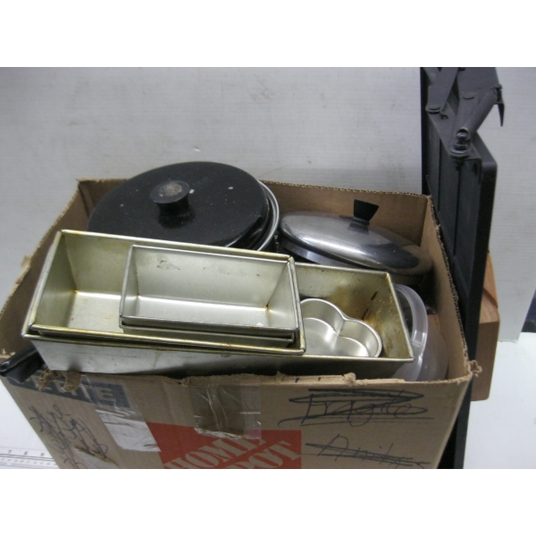 MISC. POTS/PANS, PLASTICWARE, ETC.