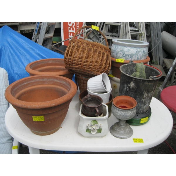 PLANTERS, BASKETS, ETC.