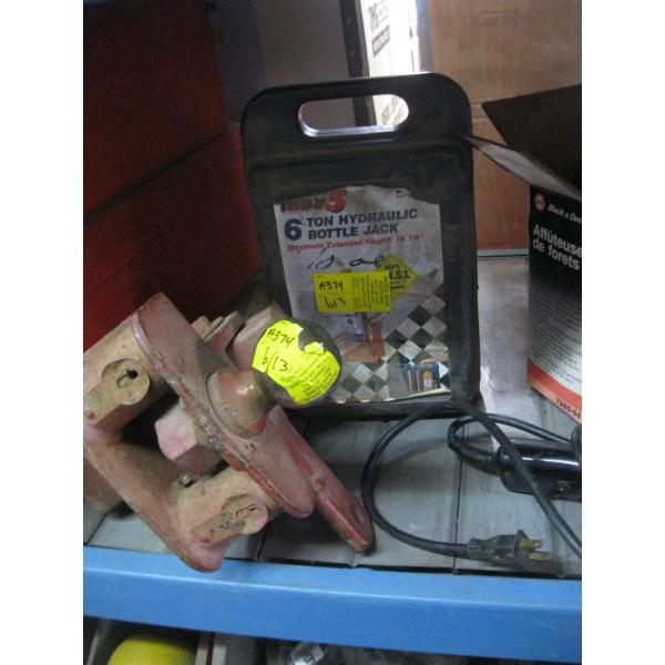 RECEIVER HITCH & 6 TON BOTTLEJACK