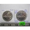 Image 1 : 1957 & 1956 CDN SILVER DOLLARS