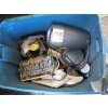 Image 1 : BIN OF MISC. BREVILLE WINE BOTTLE CHILLER, WAFFLEMAKER, LIGHTS, ETC.