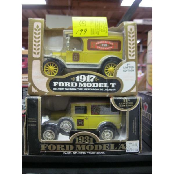 2 IN BOX DIECAST BANK TRUCKS