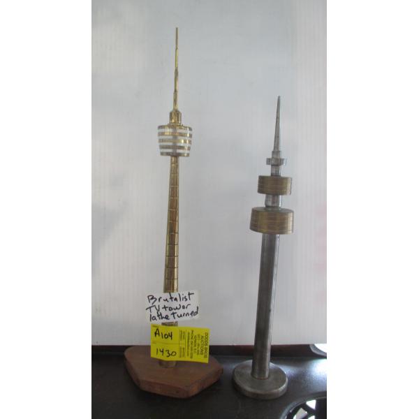 2 BRUTALIST TURNED TV TOWERS - MADE IN GERMANY