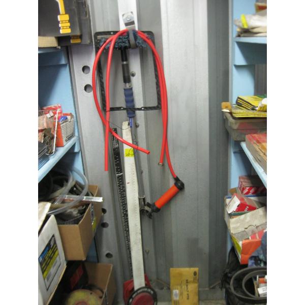 2 BELT GAUGES, HAND PUMP, ETC.