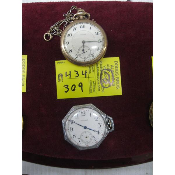 2 POCKET WATCHES - TAVANNES & WALTHAM